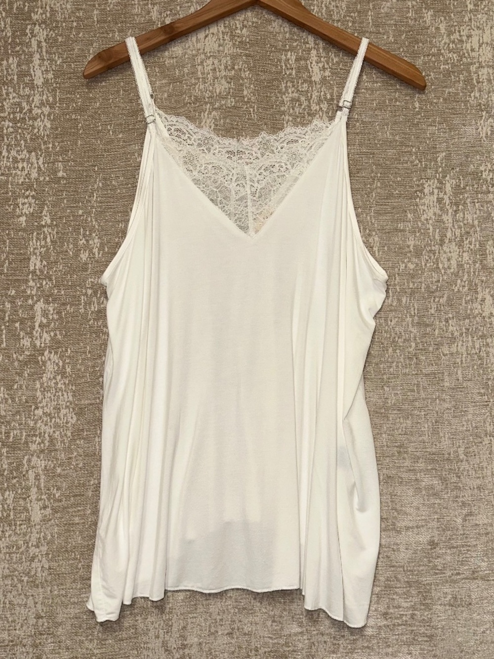 POL white Lace Tank Top